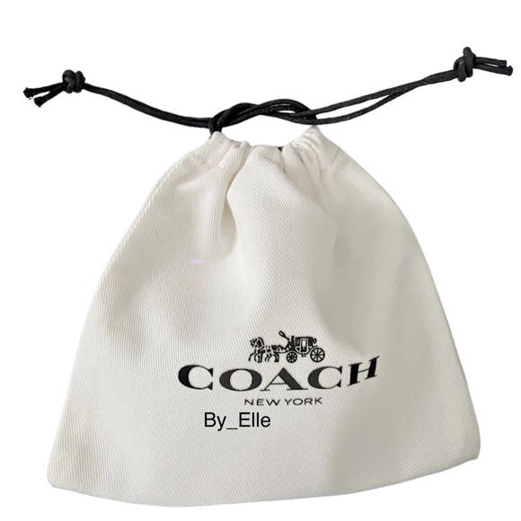 NEW Coach Buttercup Goldtone Enamel and Crystal Pendant on Card w/Dust Bag $168 - Picture 9 of 9